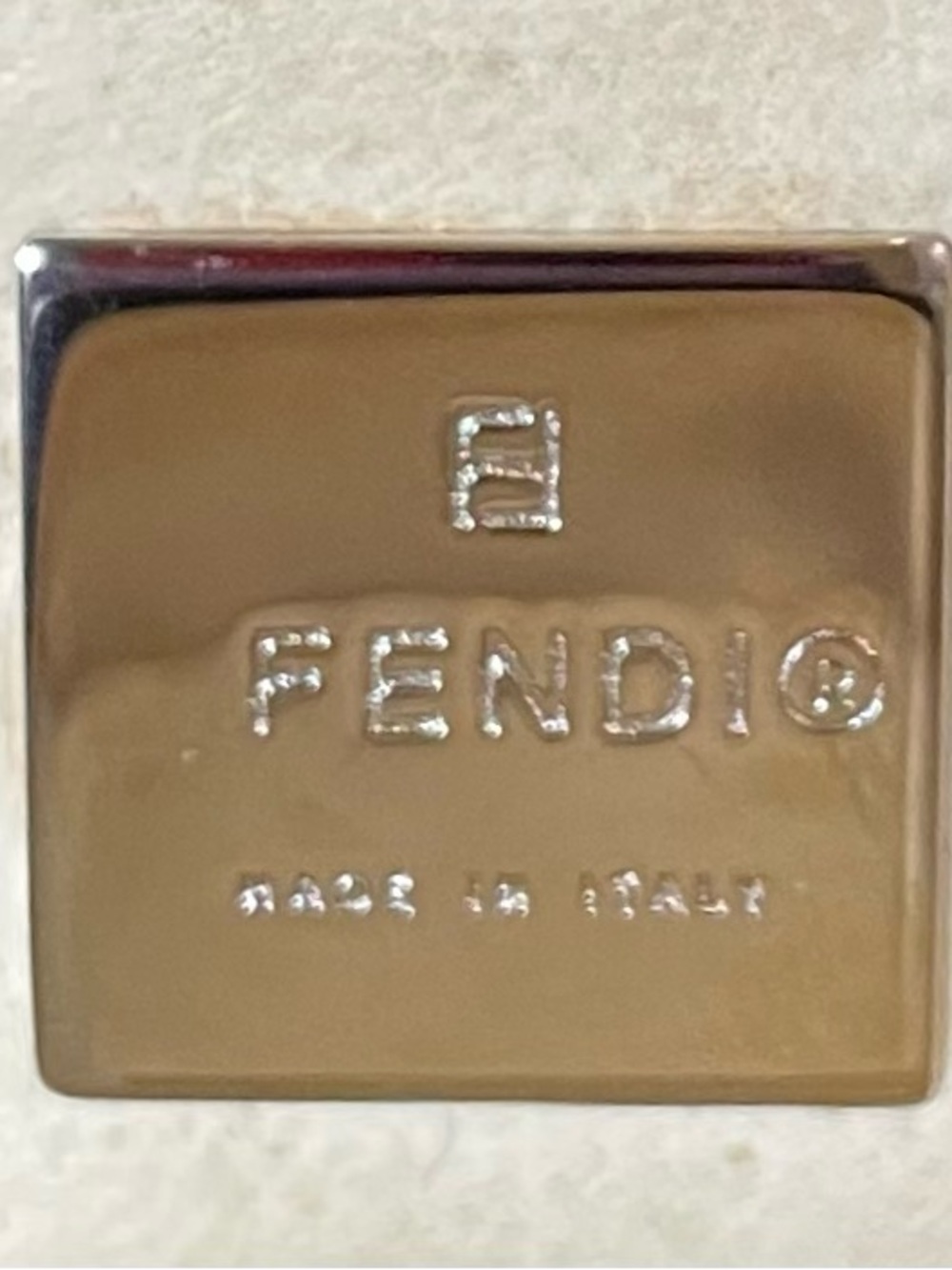 Fendi Authentic Vintage Brown and Black FF Monogram Pouch with Gold Trim - Picture 13 of 14